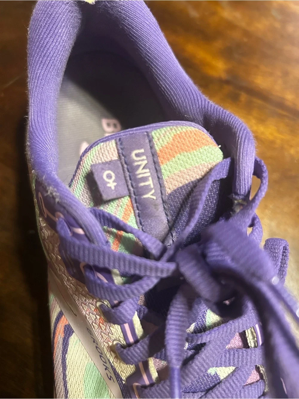 Brooks Ghost 14 Women’s Size 10 Running Shoes Purple Multicolor Swirl